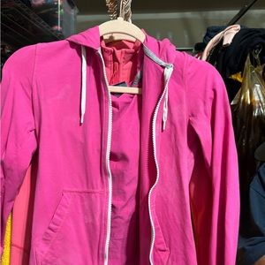 Nike pink zip up hoodie